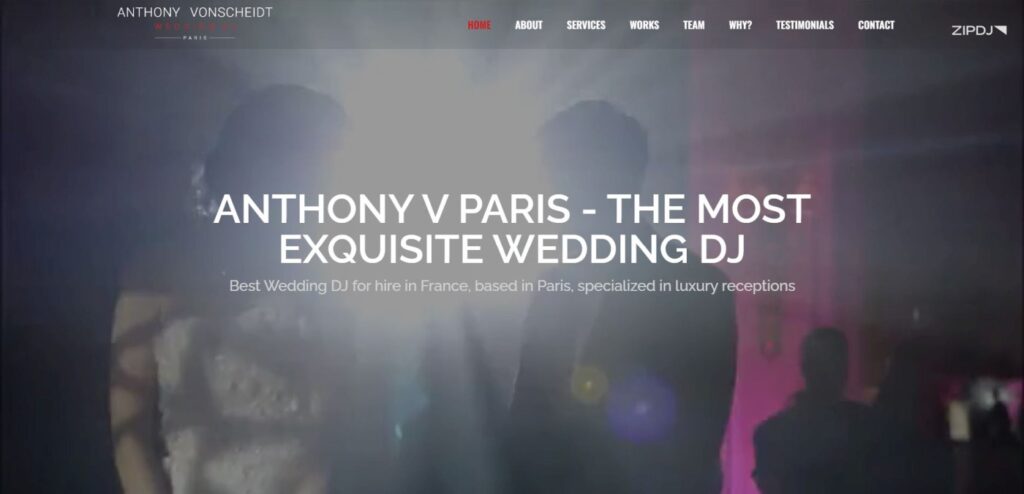 DJ Websites Anthony V Paris