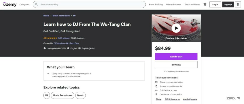 DJ Courses Udemy – Learn How To DJ From The Wu-Tang Clan