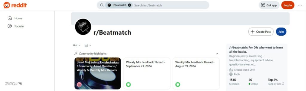 Reddit Beatmatch DJ Forum